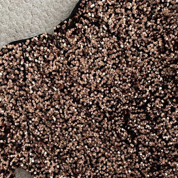 H&M Gold Sequin Mini Dress XS - Picture 3 of 5